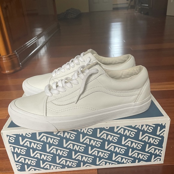 Vans old skool og lx white leather size 11 - Picture 3 of 7